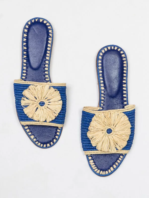 SUN RAFFIA SLIDE  SANDAL