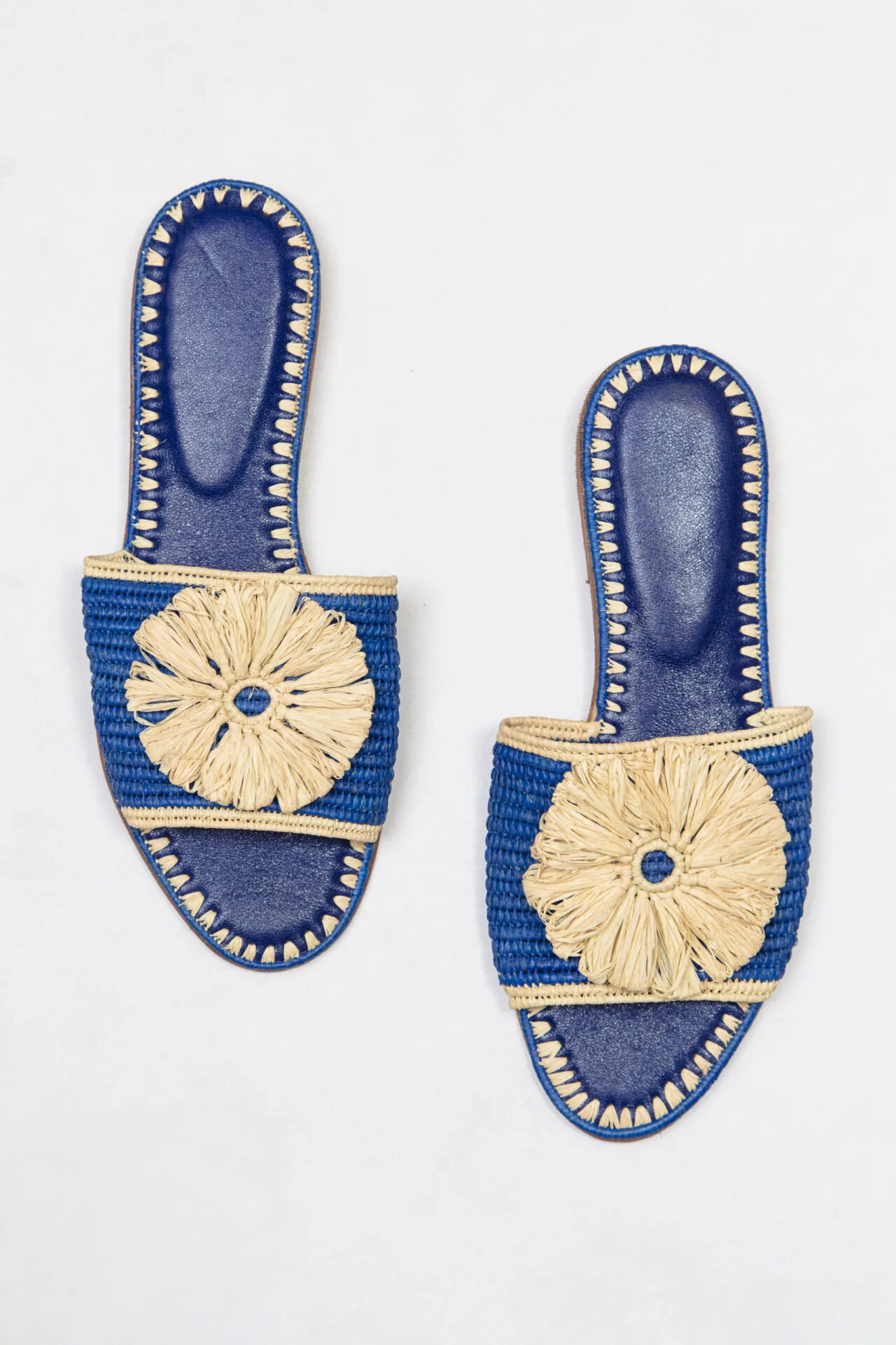 SUN RAFFIA SLIDE SANDAL