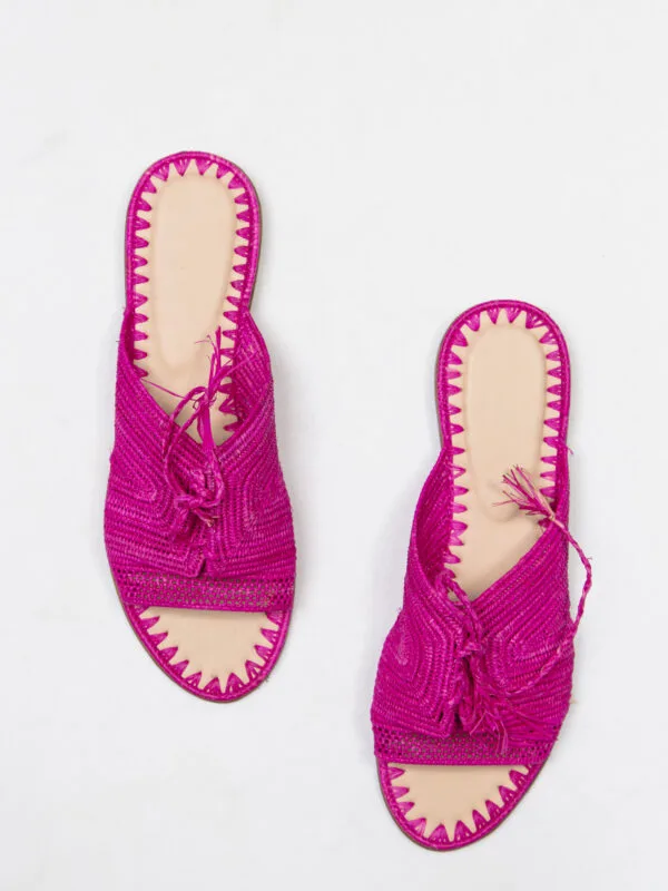 KATE RAFFIA SLIDE  SANDAL