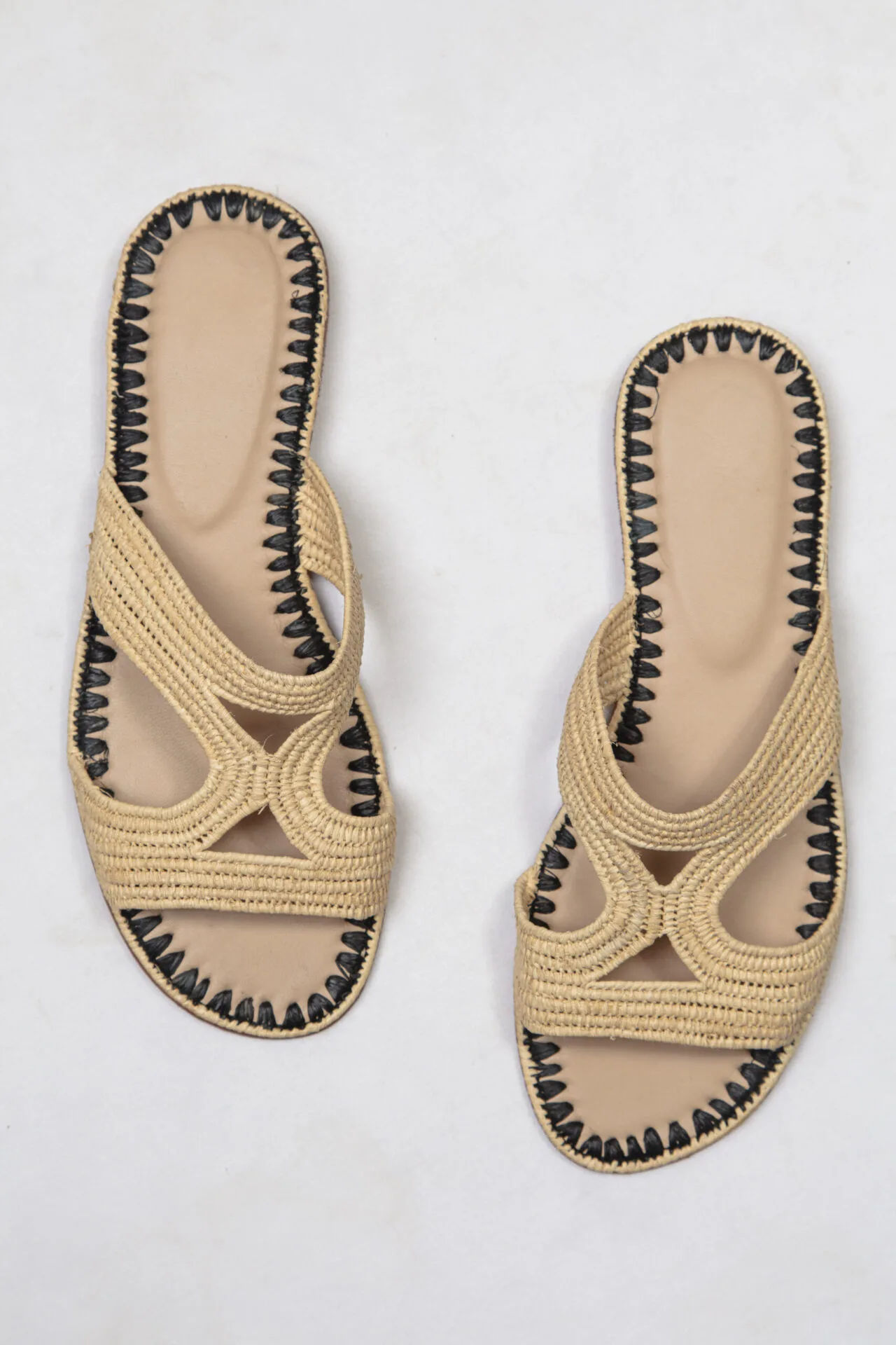 SOUK RAFFIA SLIDE SANDAL