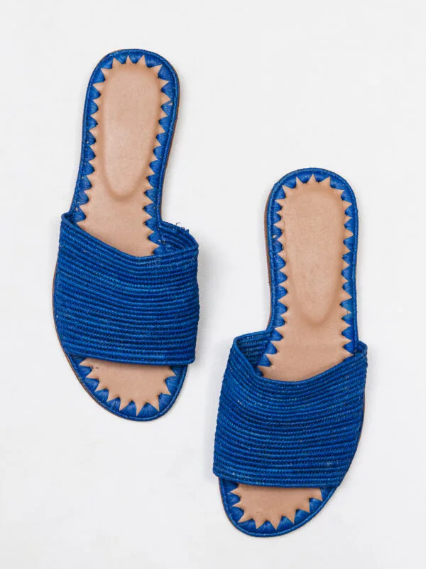 RAFFIA SLIDE SANDAL