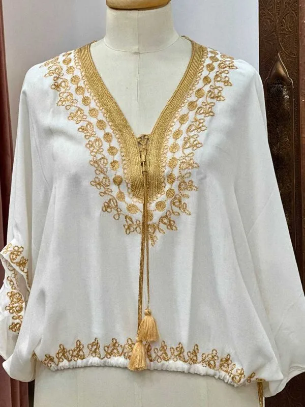 White moroccan tunic