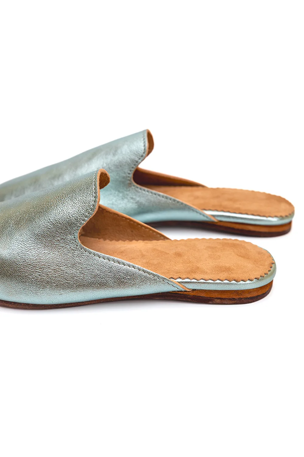 MuleME LEATHER SKY BLUE - Image 2