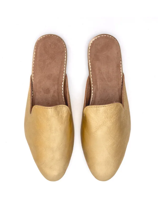 MuleME LEATHER GOLD